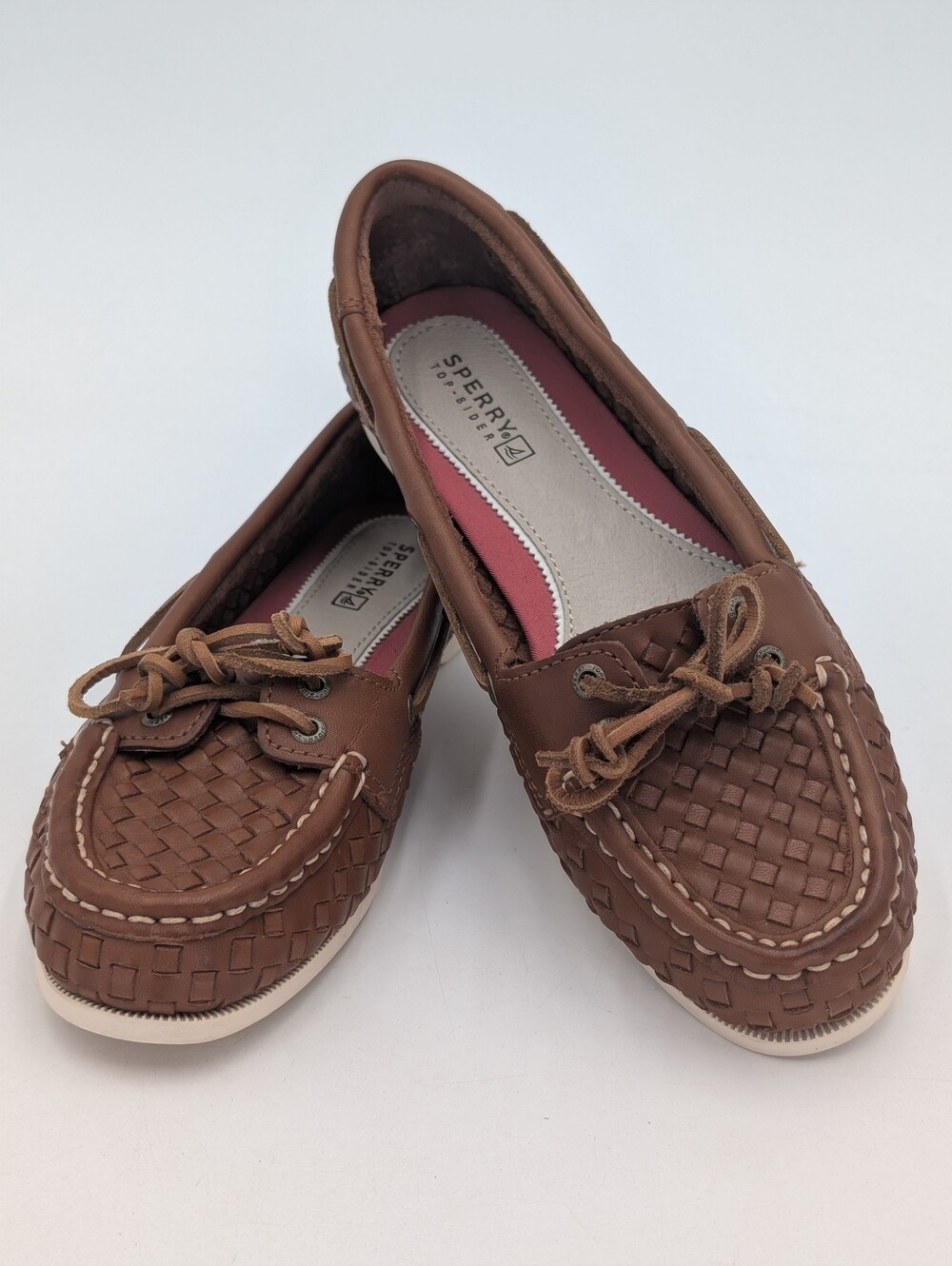 NEW Sperry Top-Slider Audrey Size 6.5M Women's Cognac Brown Leather Loafers - Picture 10 of 17